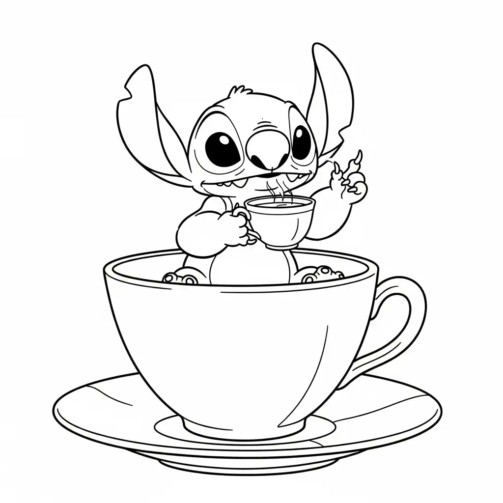 Stitch páginas para colorear gratis