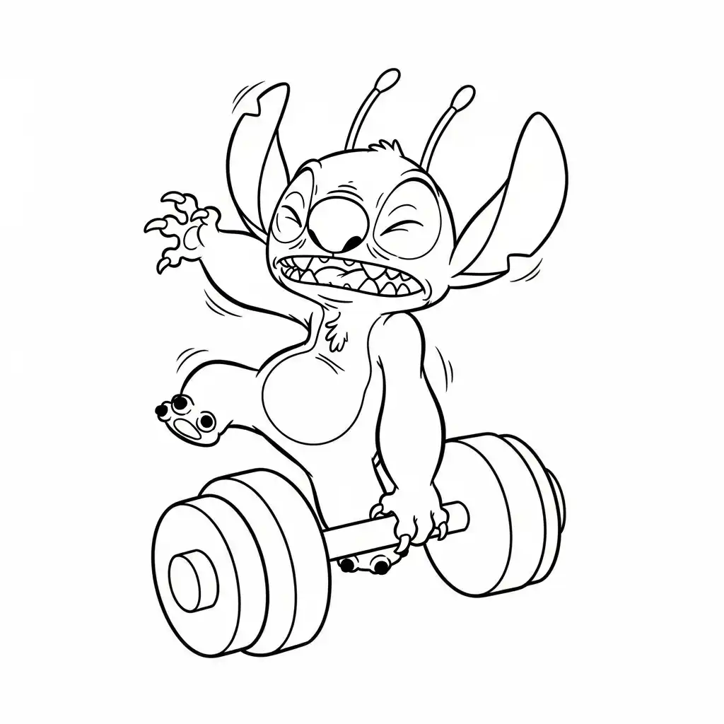 colorear páginas de Stitch