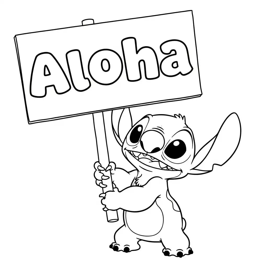 páginas para colorear imprimibles Stitch