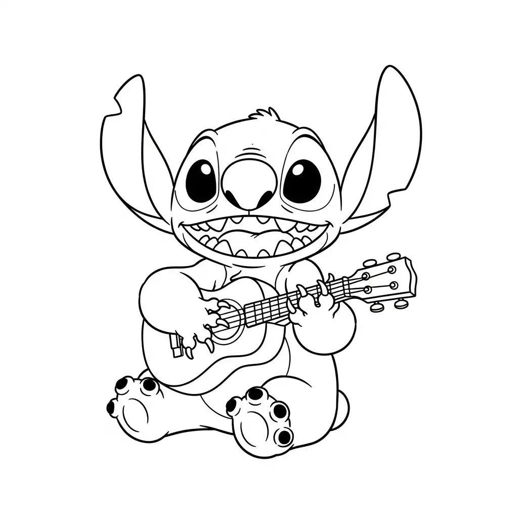 páginas para colorear de preescolar Stitch