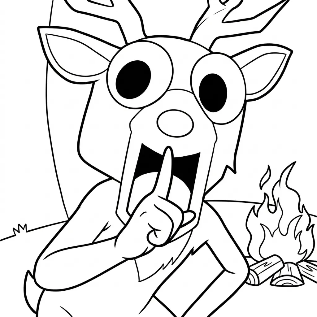 páginas para colorear gratis para adultos 99 Noches en el Bosque