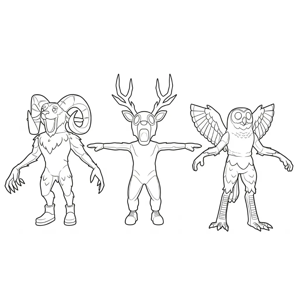 páginas para colorear para 99 Noches en el Bosque