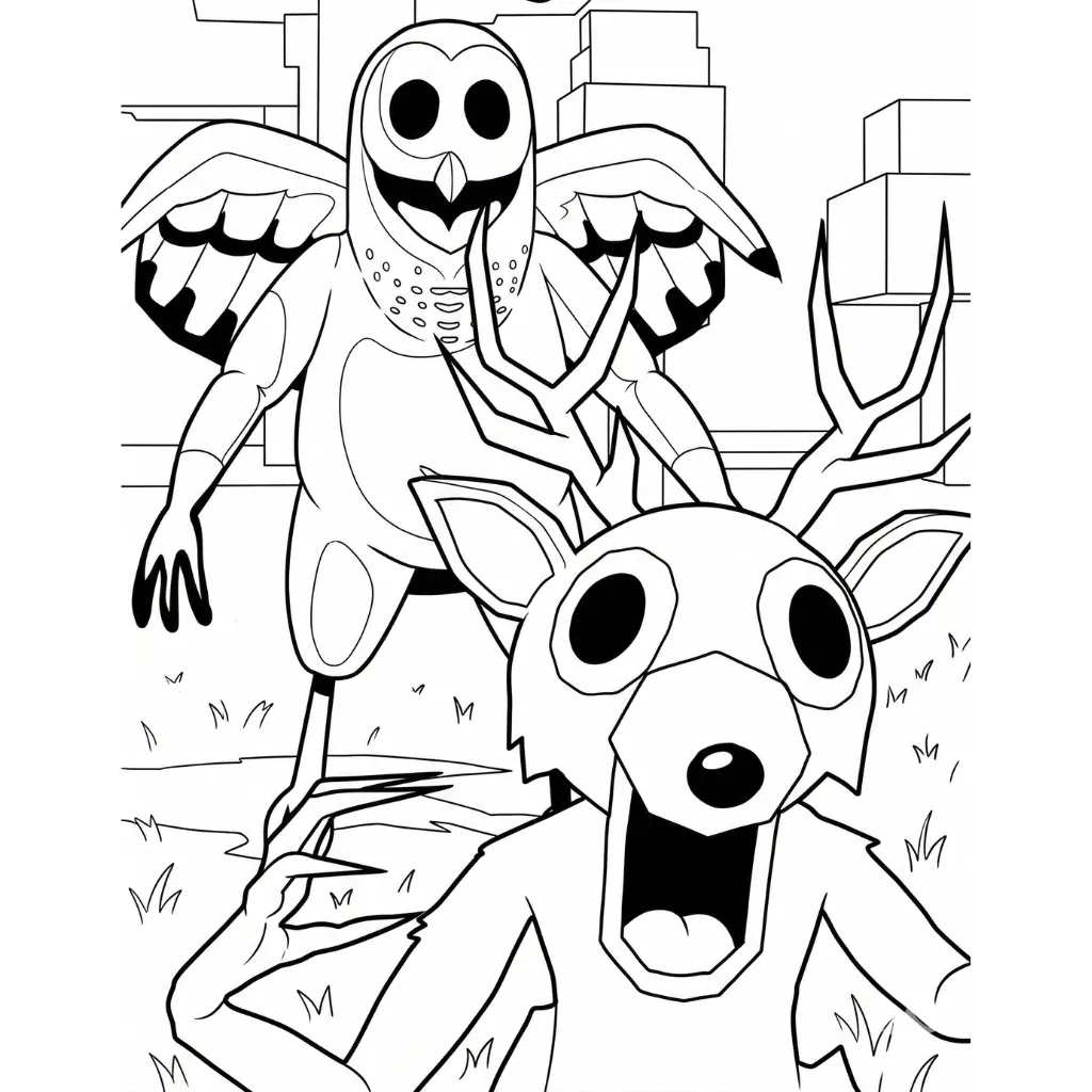 99 Noches en el Bosque páginas para colorear gratis 1