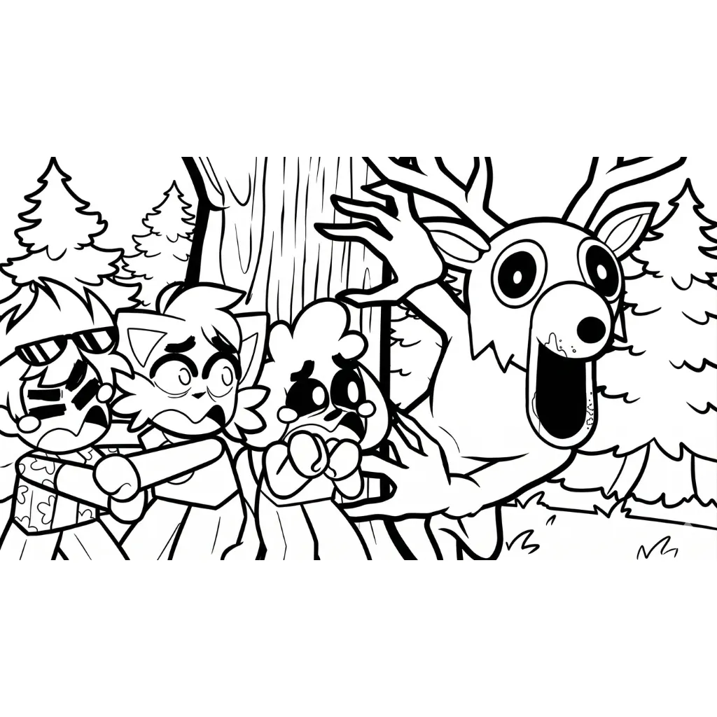 páginas para colorear 99 Noches en el Bosque imprimibles