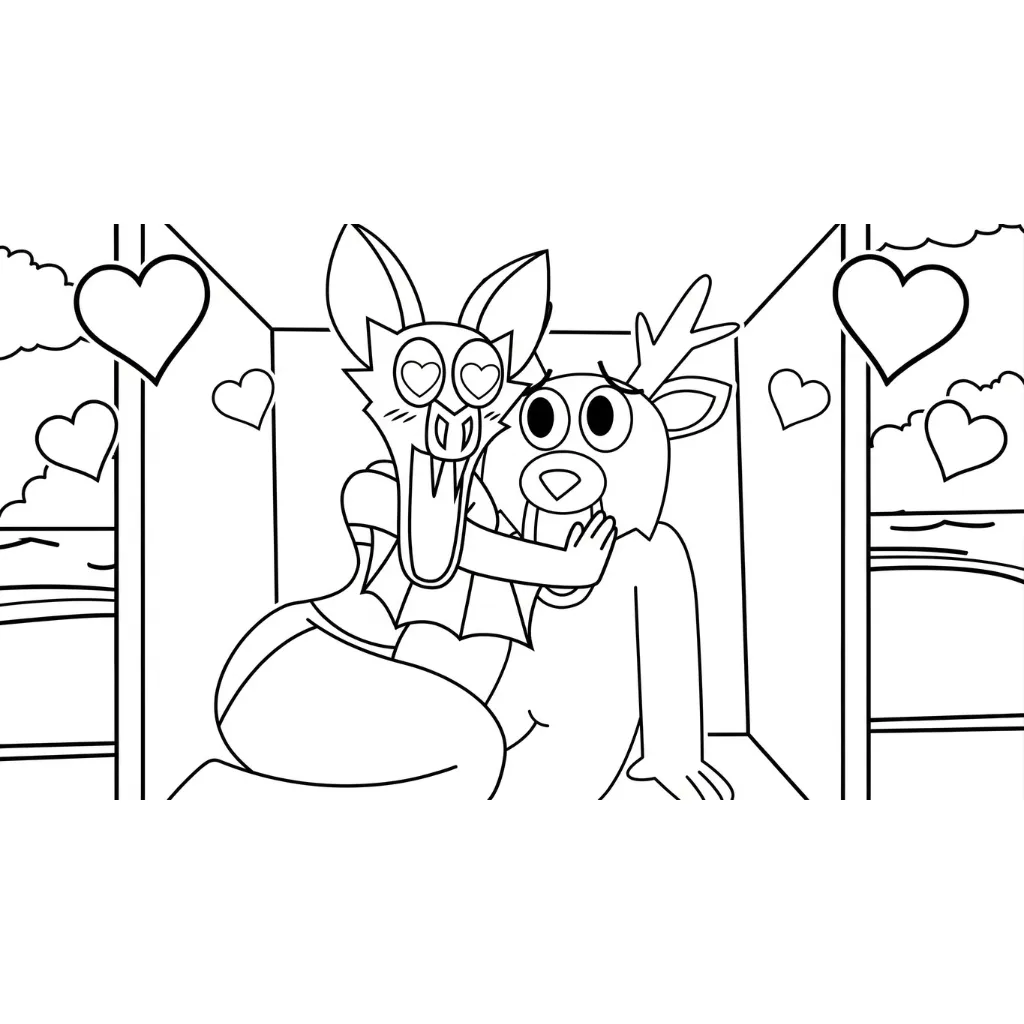 99 Noches en el Bosque páginas para colorear de adornos