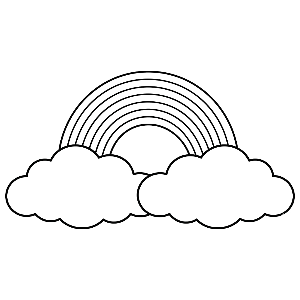 páginas para colorear Arcoíris imprimibles gratis