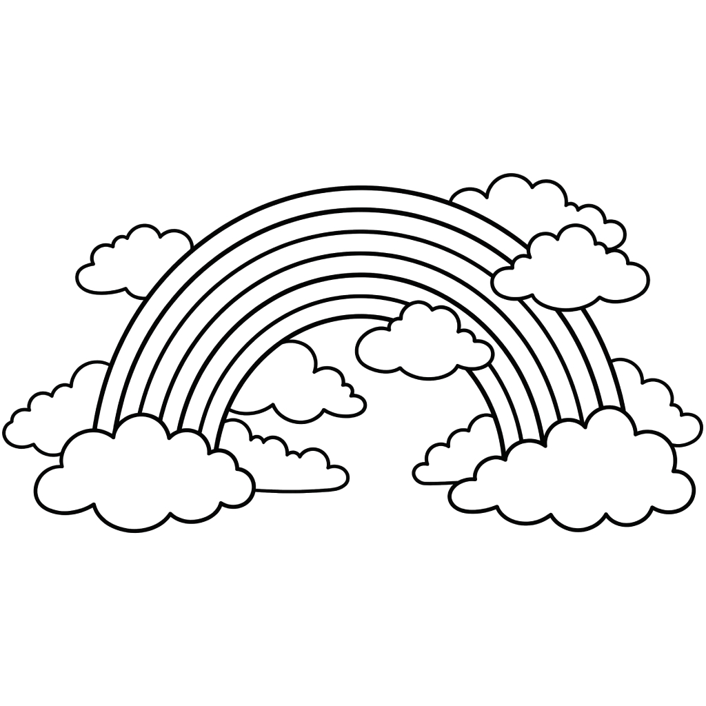 dibujos para colorear Arcoíris