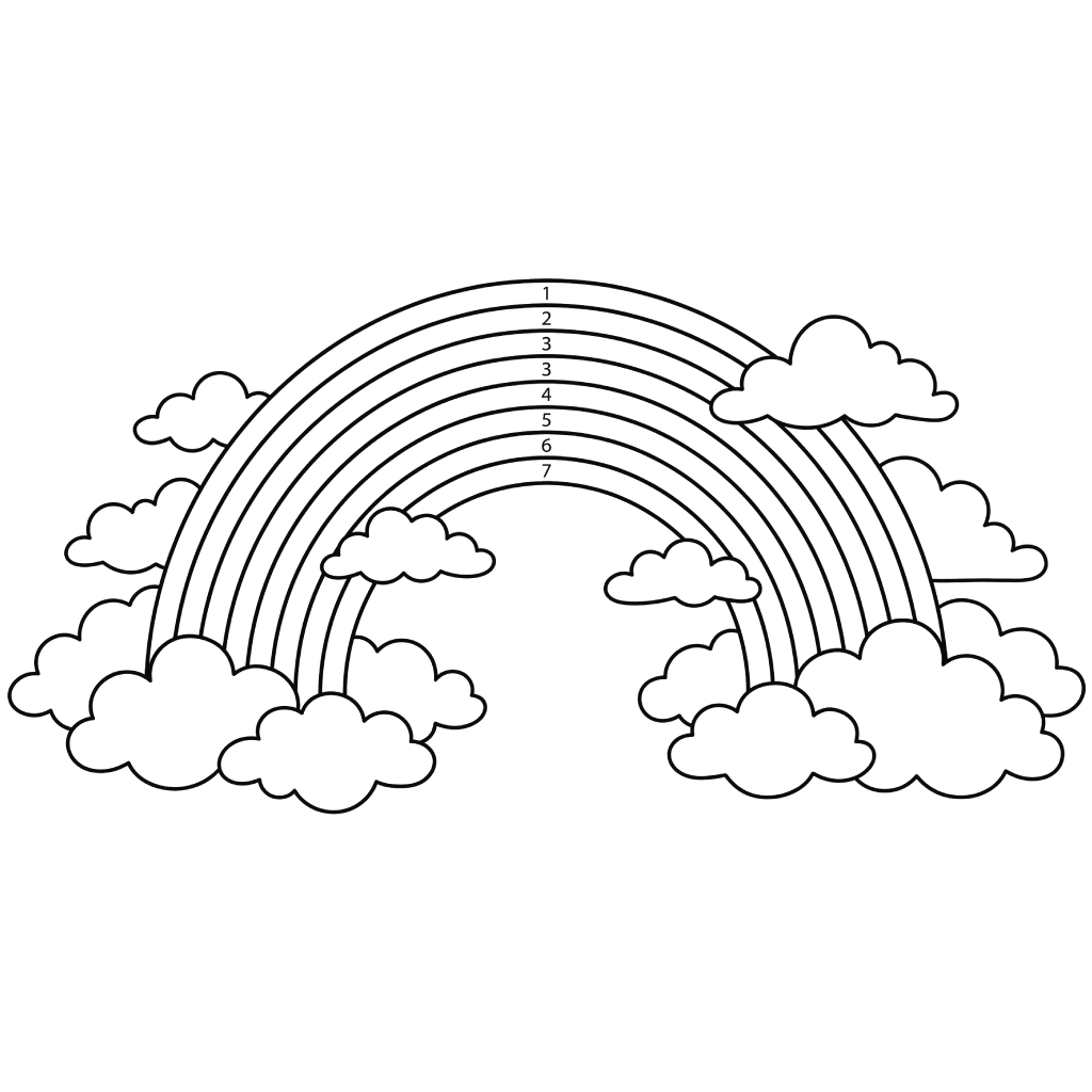 páginas para colorear imprimibles gratis Arcoíris
