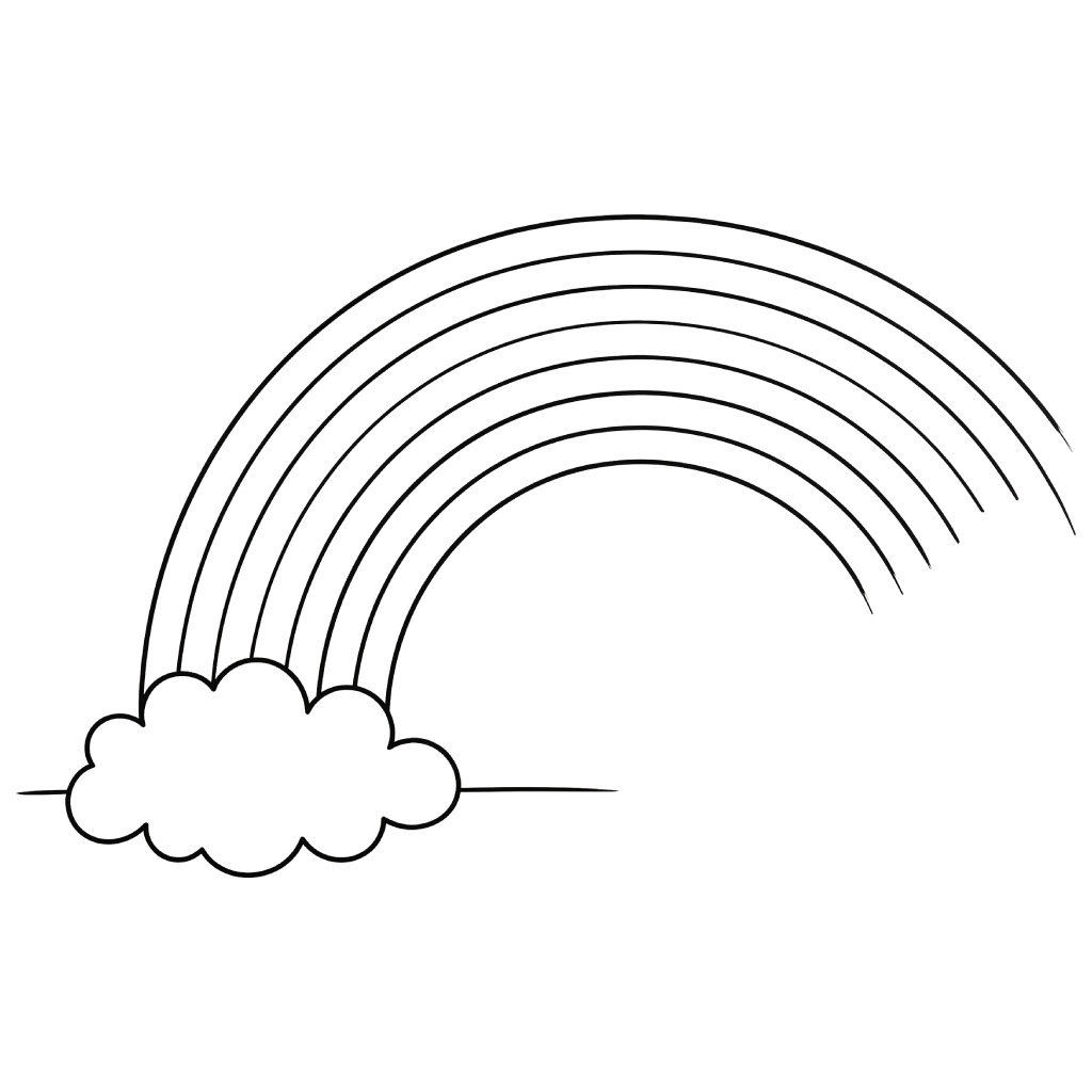 páginas para colorear gratis para adultos Arcoíris