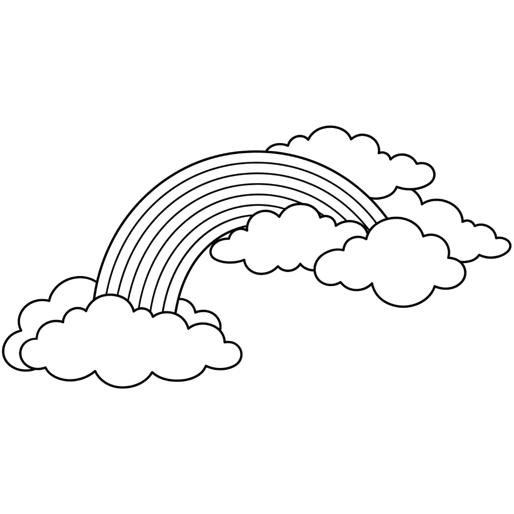 Arcoíris páginas para colorear para adultos 1