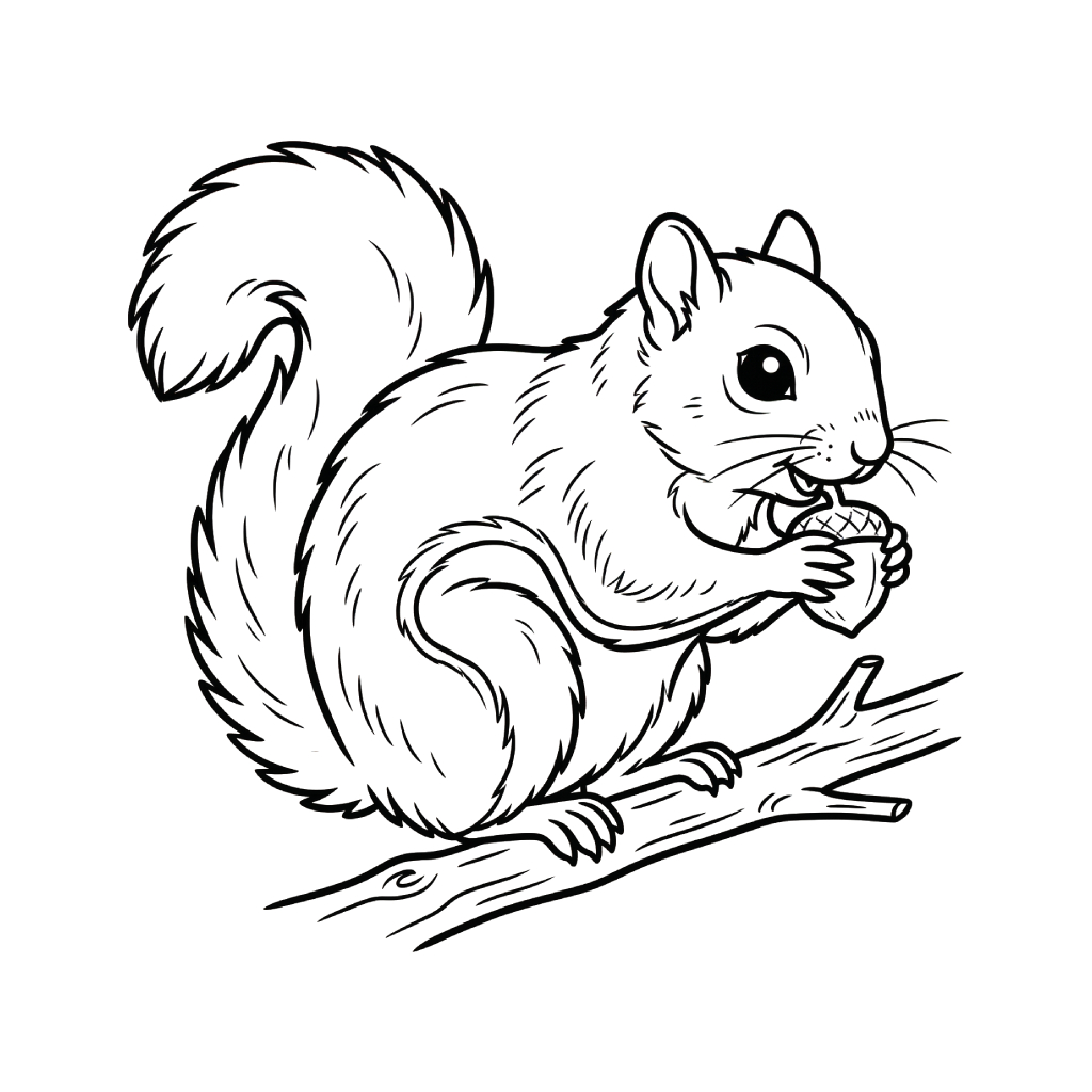 páginas para colorear Ardilla voladora gratis