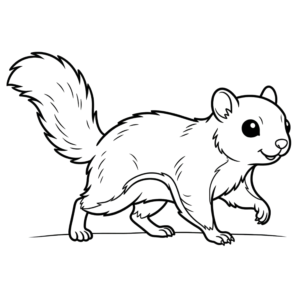 lindas páginas para colorear Ardilla voladora