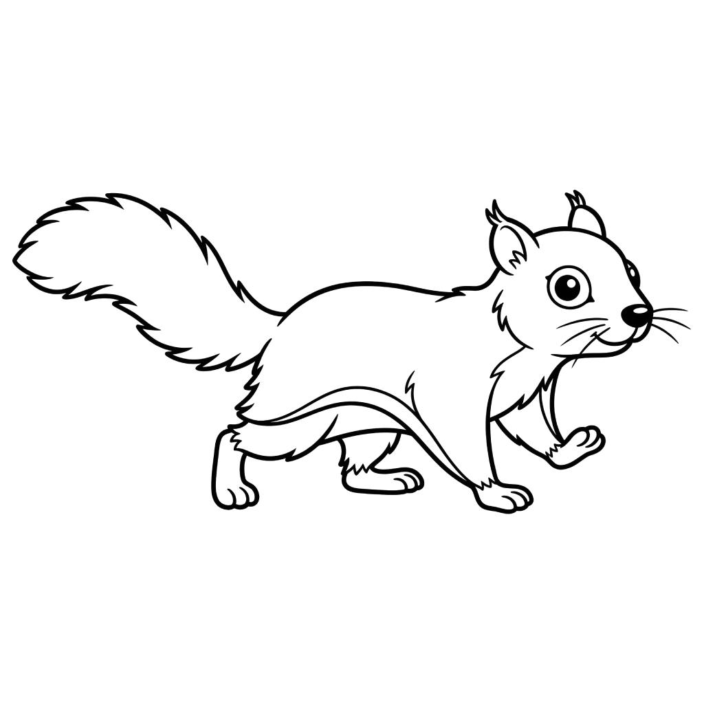 niños Ardilla voladora páginas para colorear