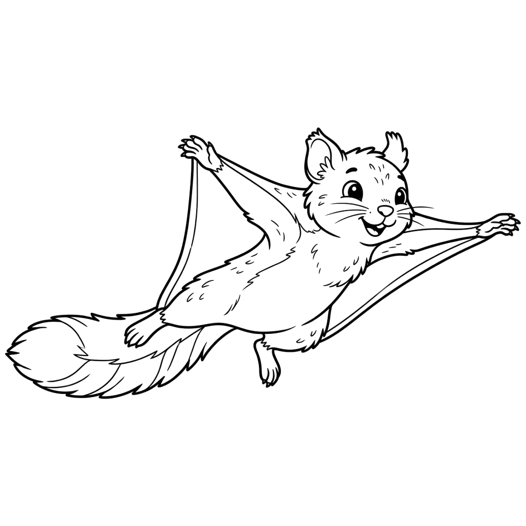 dibujos para colorear grinch Ardilla voladora