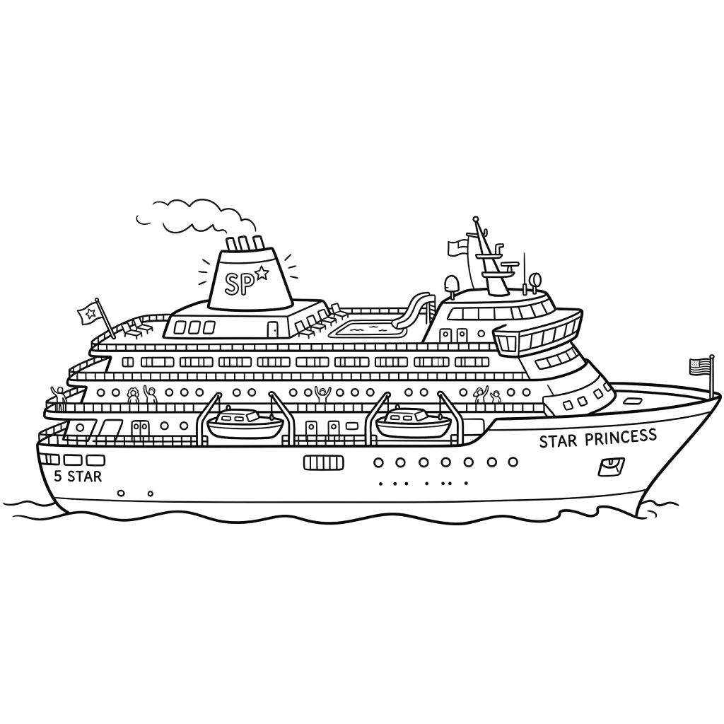 páginas para colorear Barco imprimibles gratis