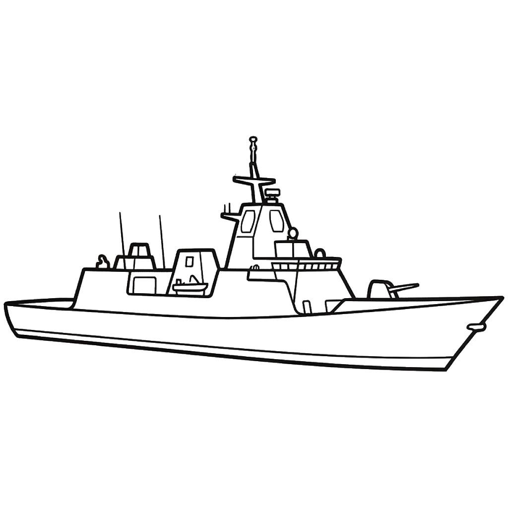 Barco páginas para colorear para niños