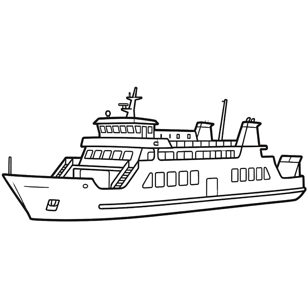 páginas para colorear de preescolar Barco