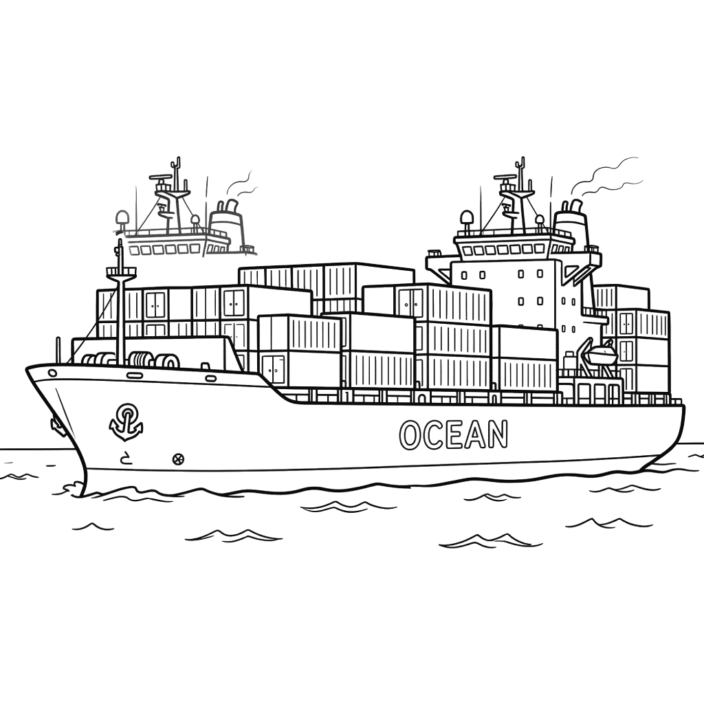 colorear páginas de Barco