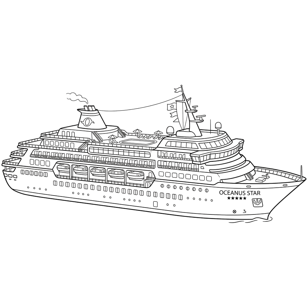 páginas para colorear Barco imprimibles gratis 1