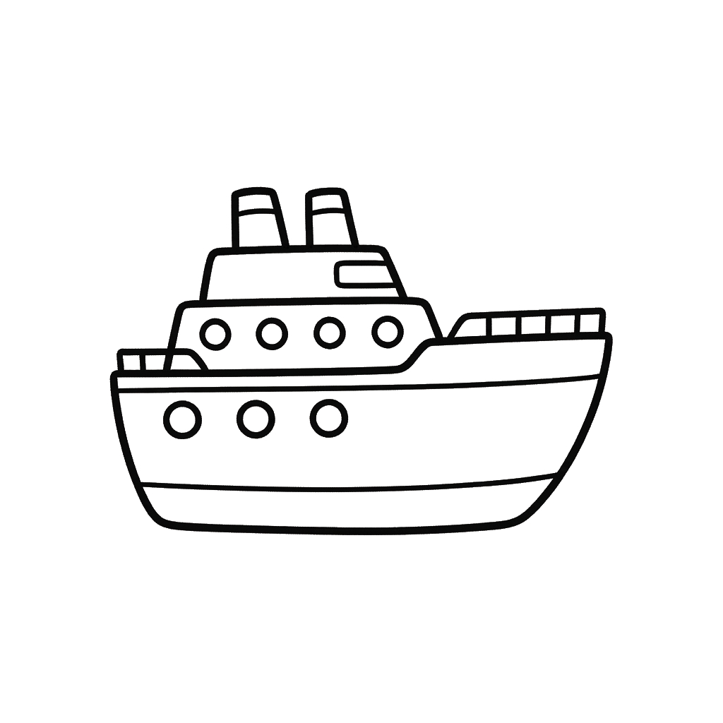 páginas para colorear Barco imprimibles