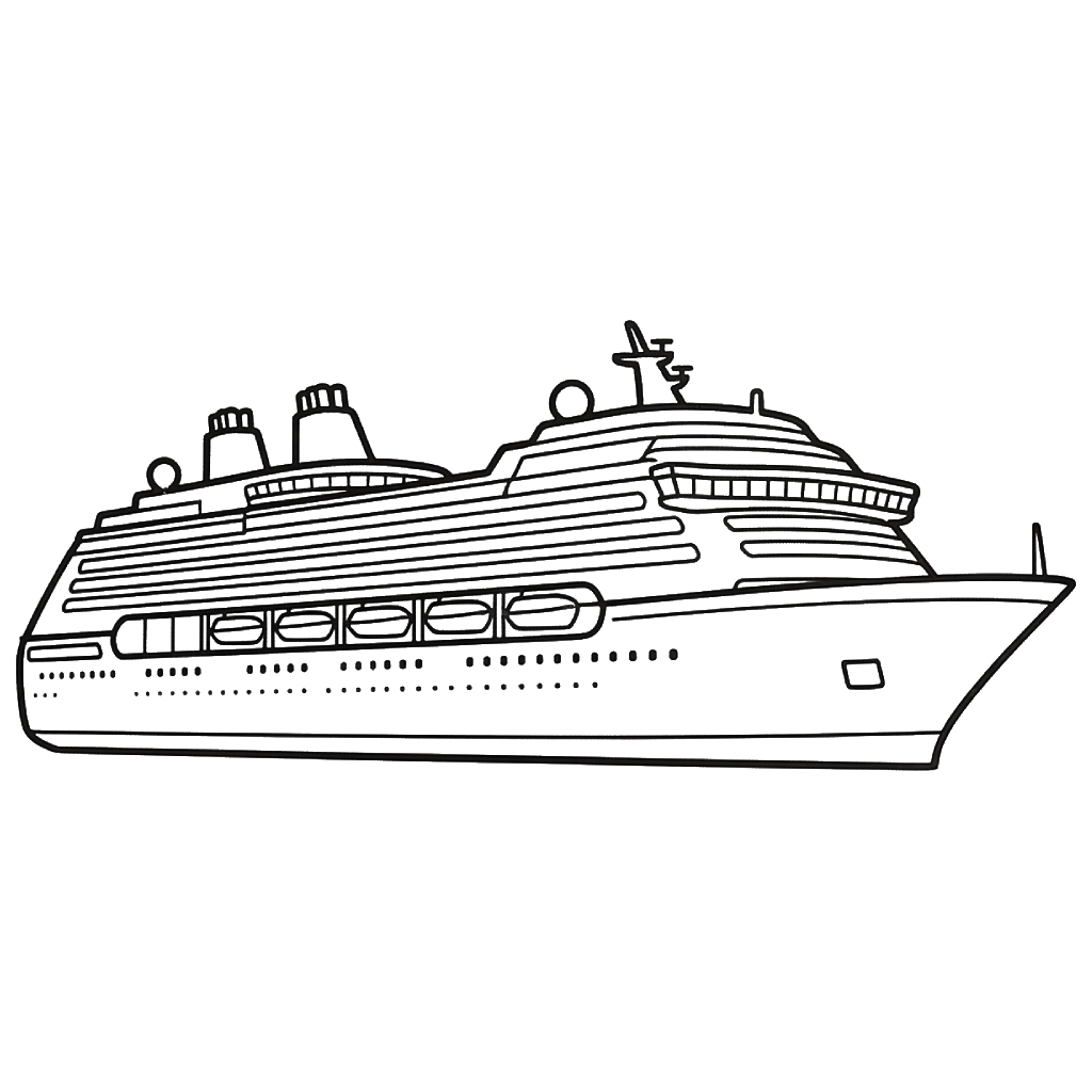 Barco páginas para colorear para adultos fáciles