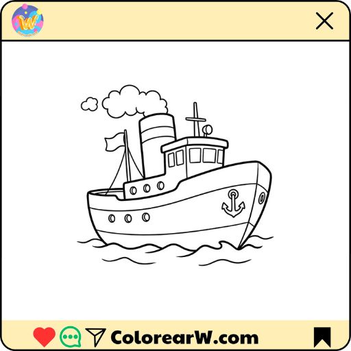 Barco para colorear thumbnail