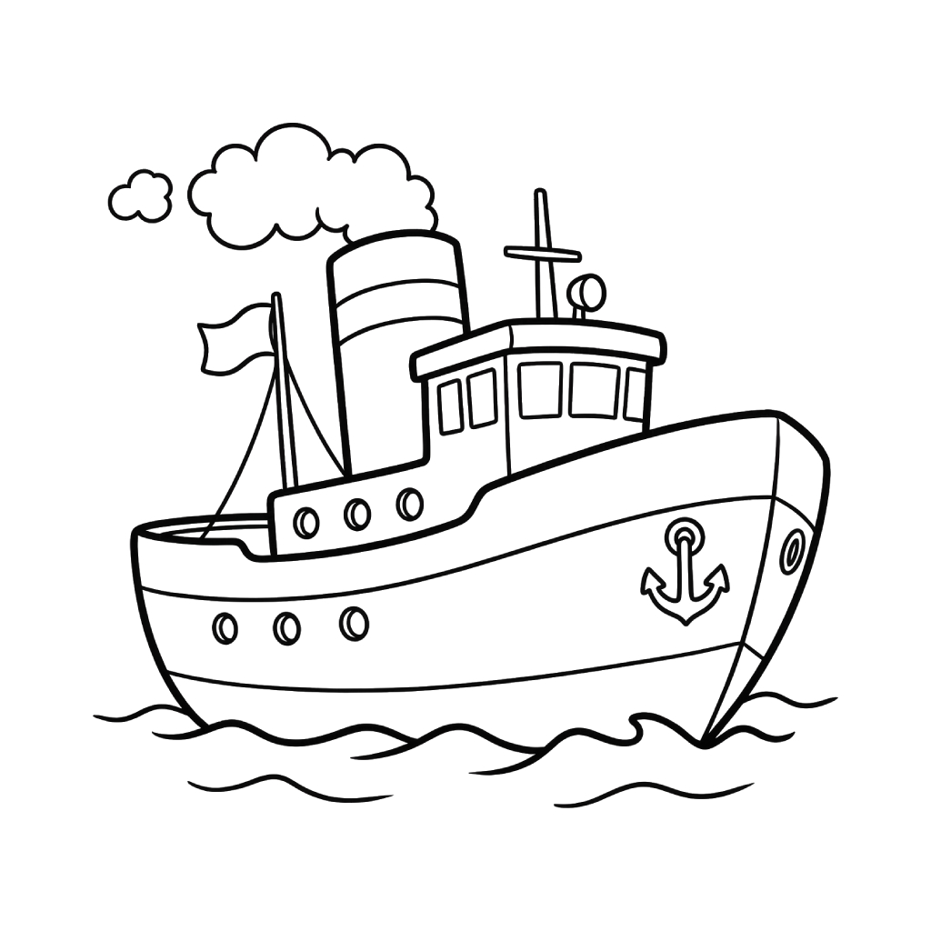 Barco páginas para colorear gratis