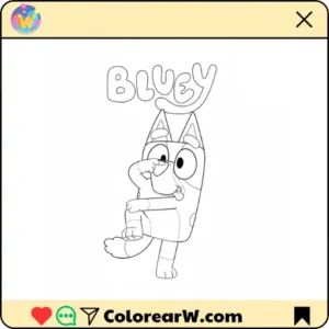 Bluey para colorear thumbnail