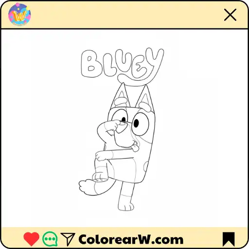 Bluey para colorear thumbnail