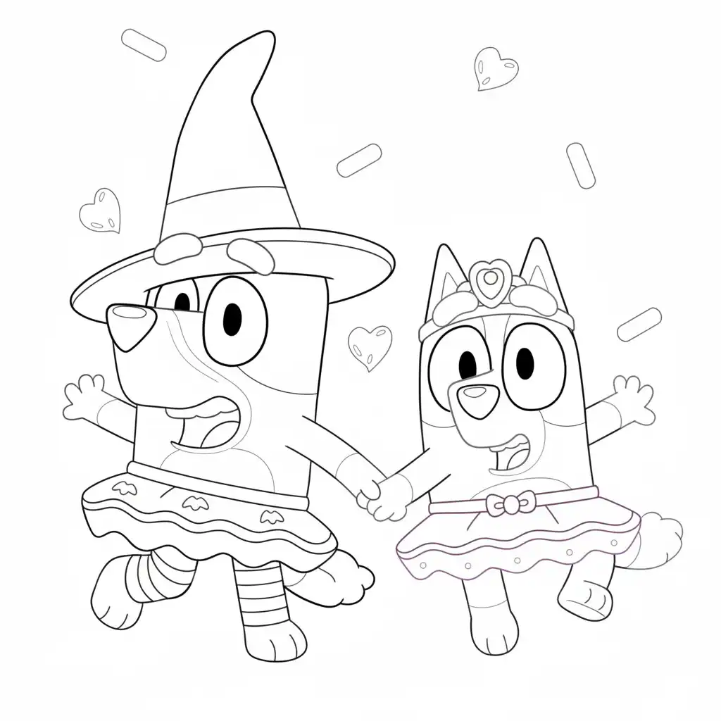 Bluey páginas para colorear para adultos