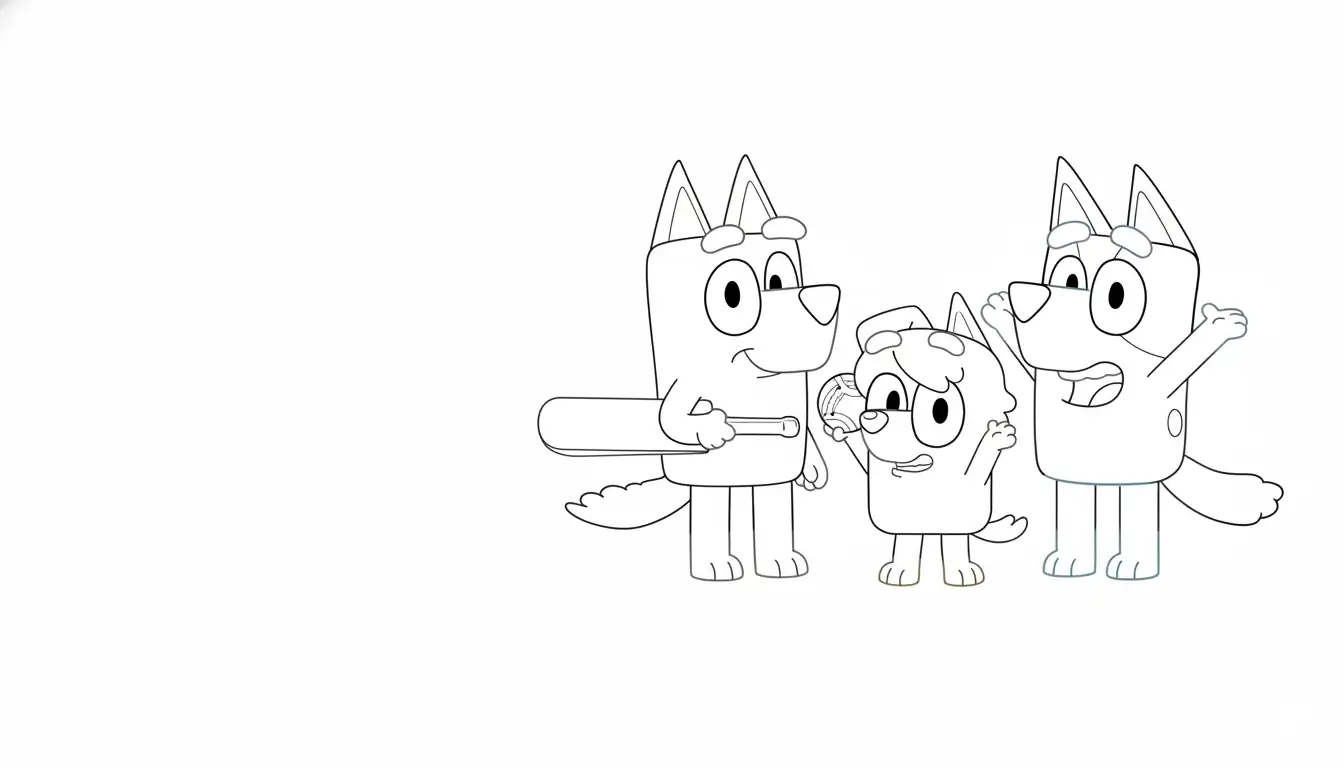 Bluey páginas para colorear gratis 1