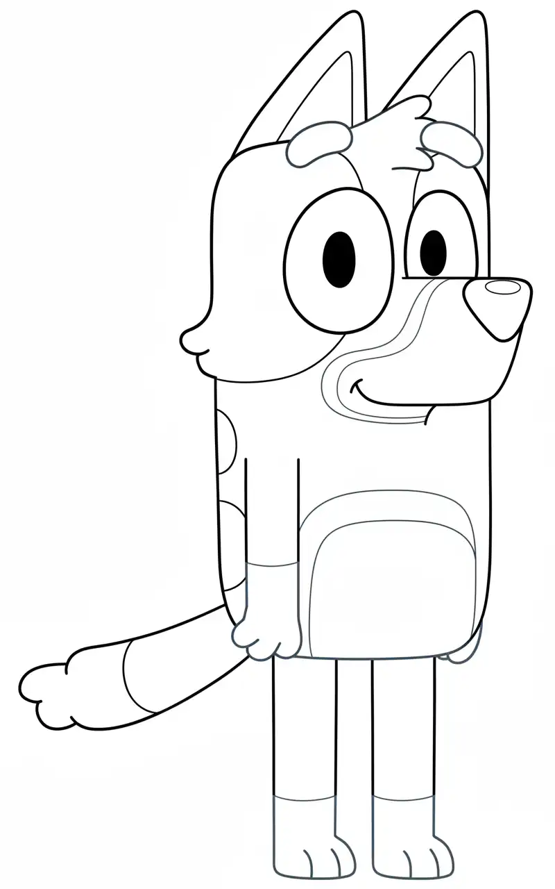 felices páginas para colorear Bluey