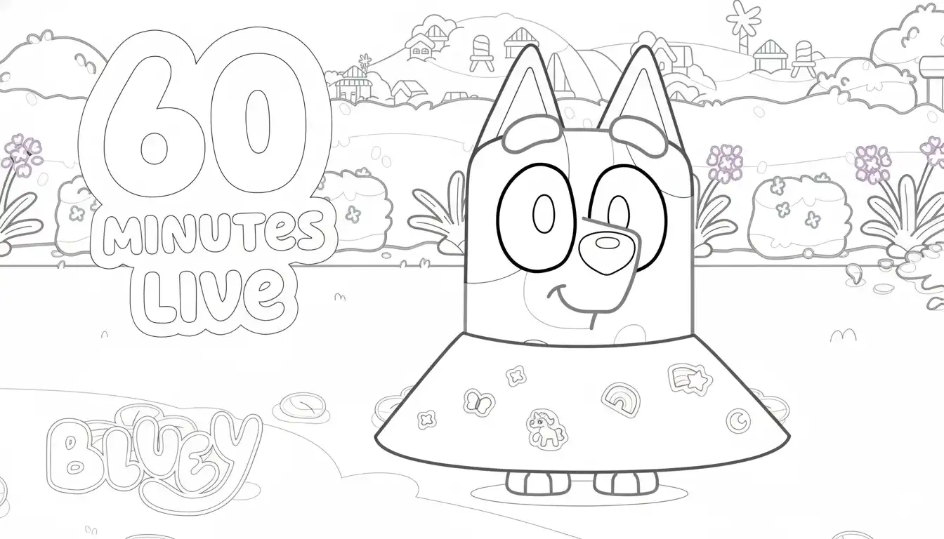 lindas páginas para colorear Bluey