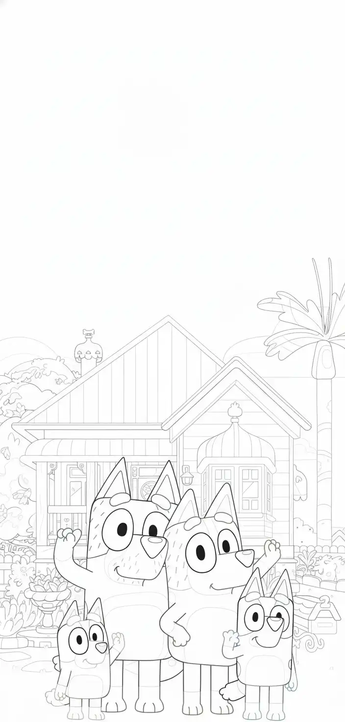 Bluey páginas para colorear gratis