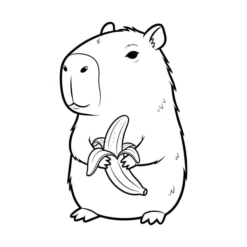 Capibara 3 Capibara páginas para colorear para imprimir