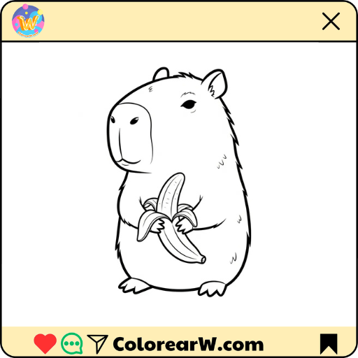 Capibara para colorear thumbnail