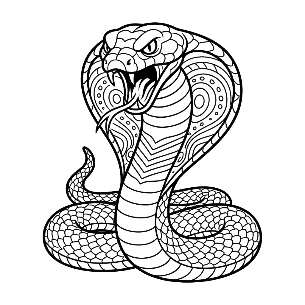 Cobra 3 dibujos para colorear Cobra
