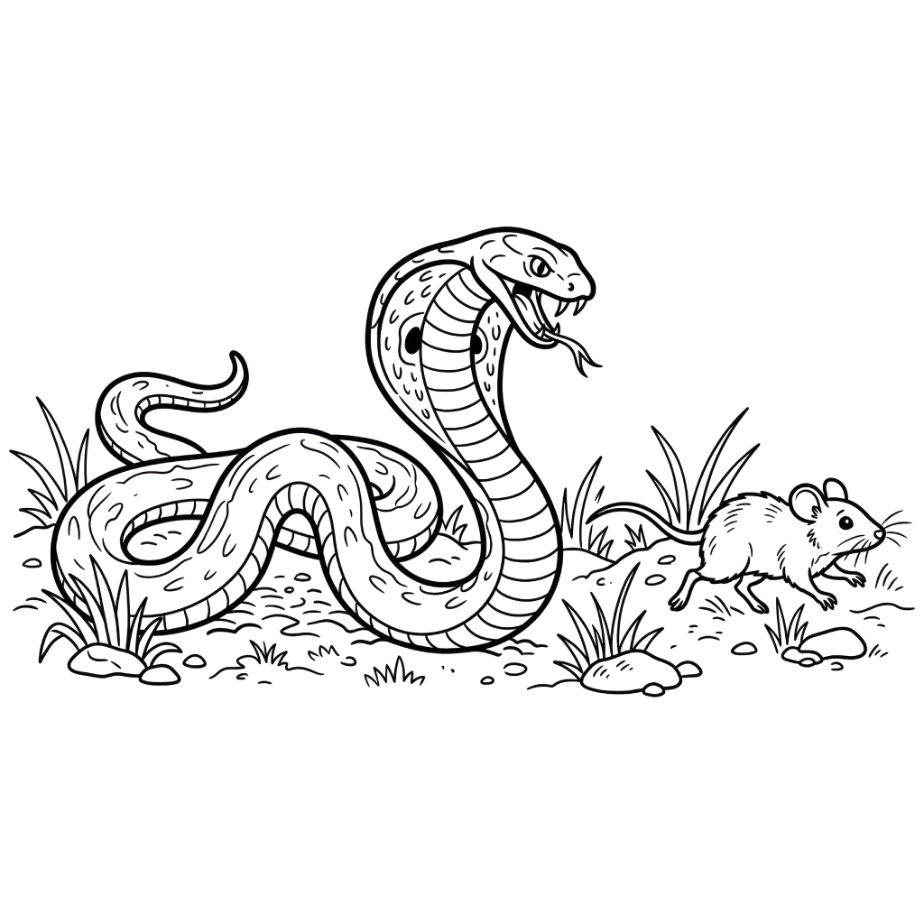 Cobra 18 Cobra páginas para colorear para adultos fáciles