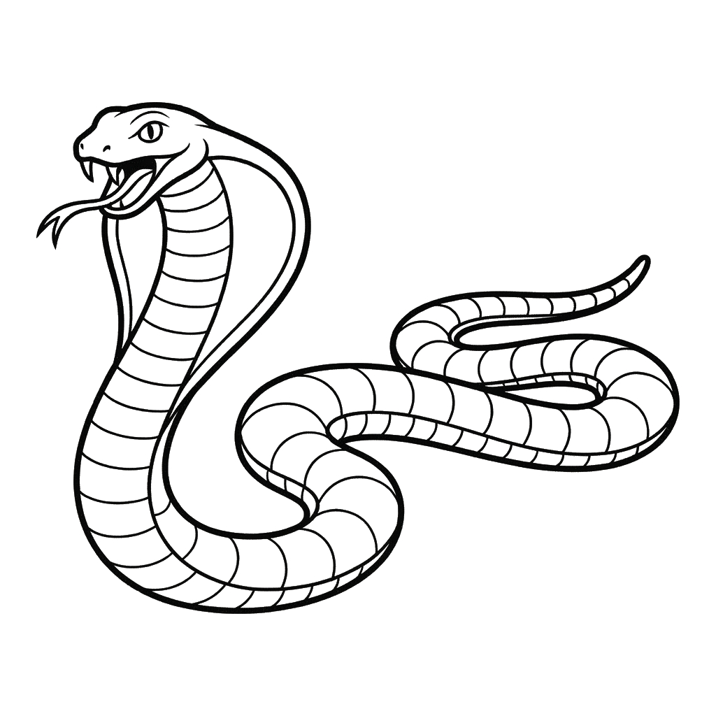 Cobra 6 páginas para colorear detalladas de Cobra