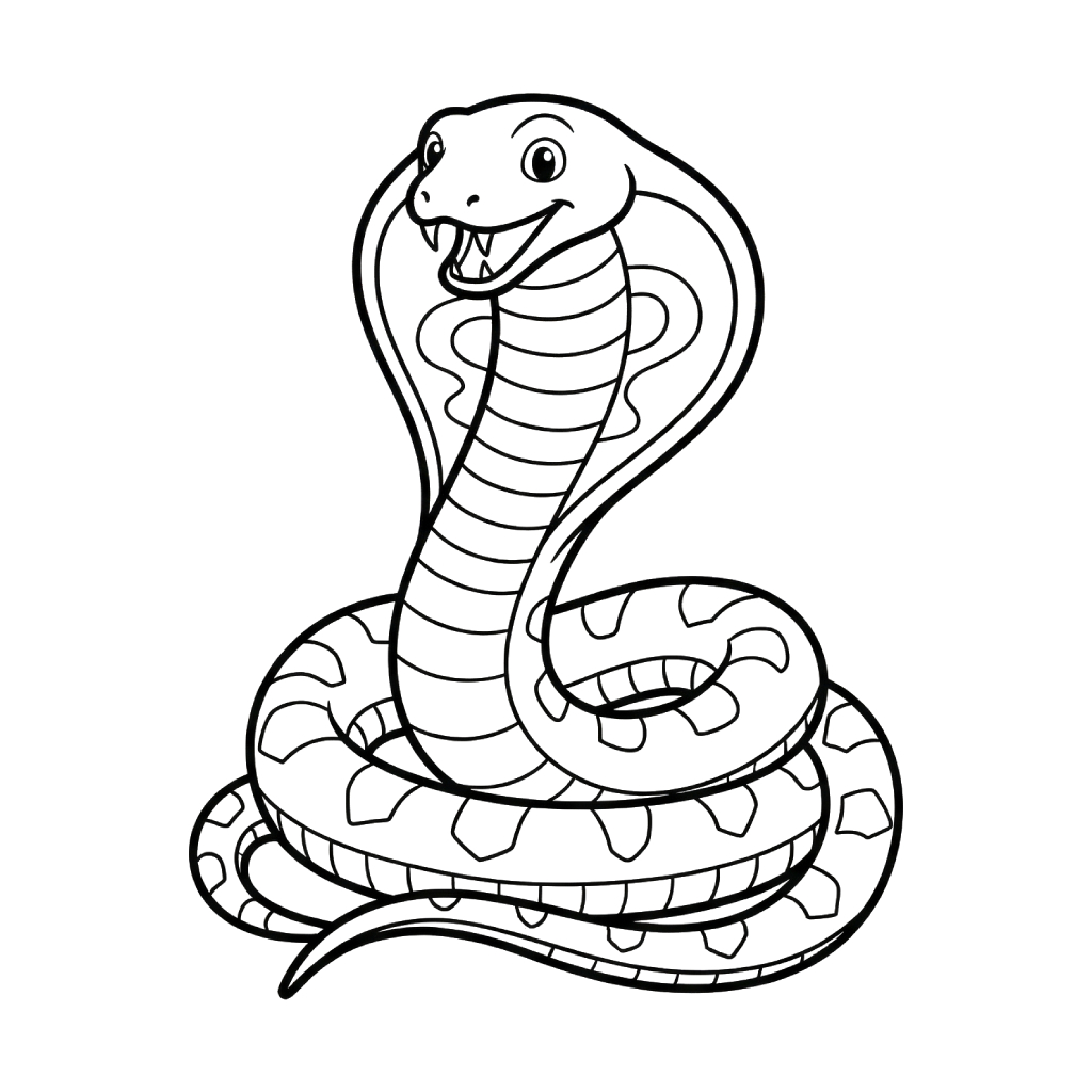 Cobra 9 páginas para colorear de preescolar Cobra