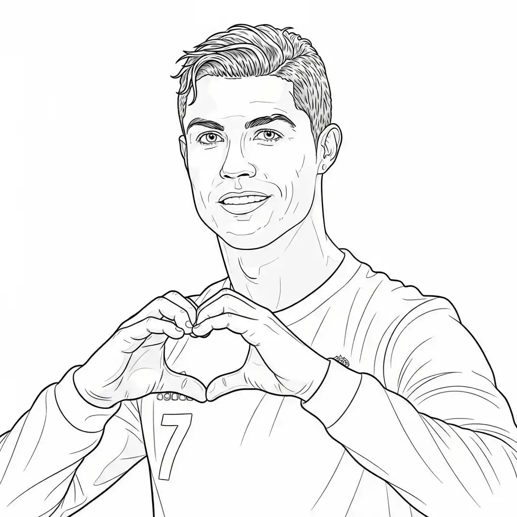lindas páginas para colorear Cristiano Ronaldo