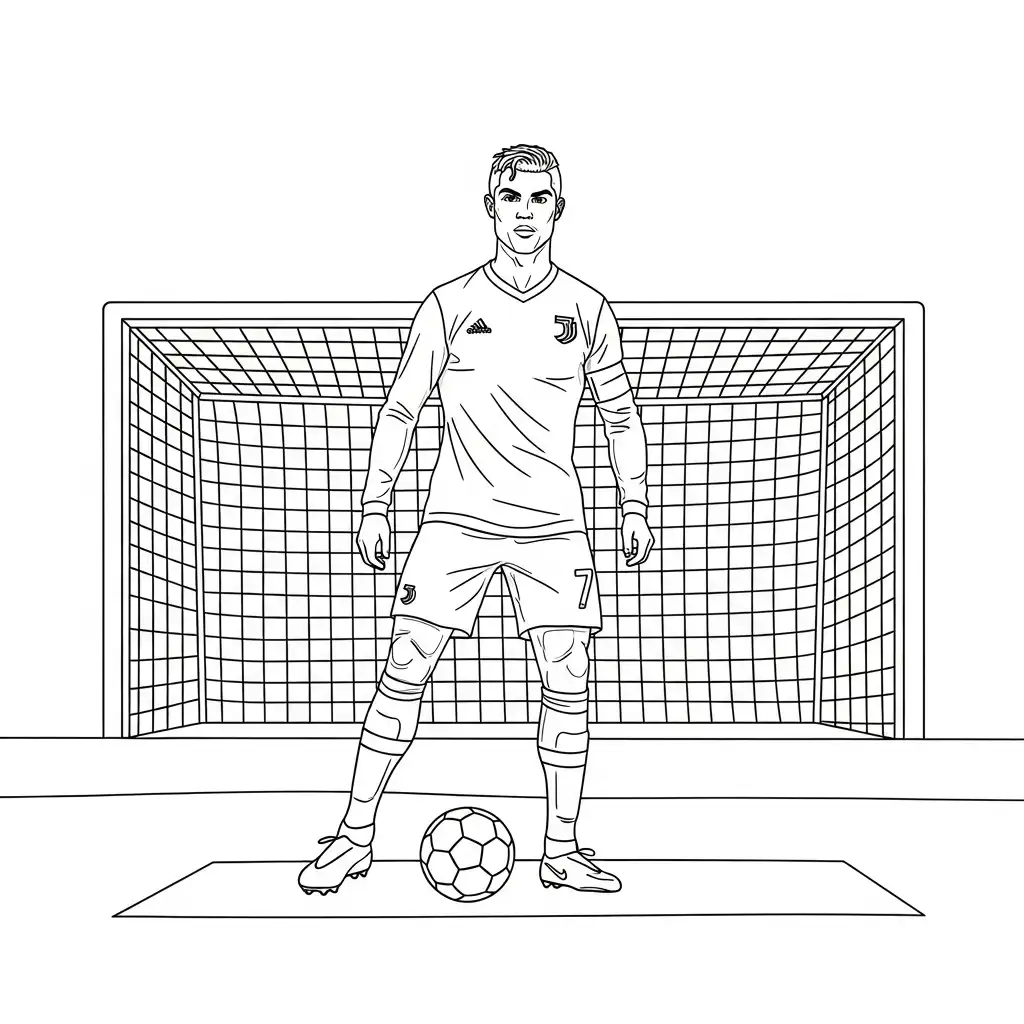 lindas páginas para colorear Cristiano Ronaldo 1