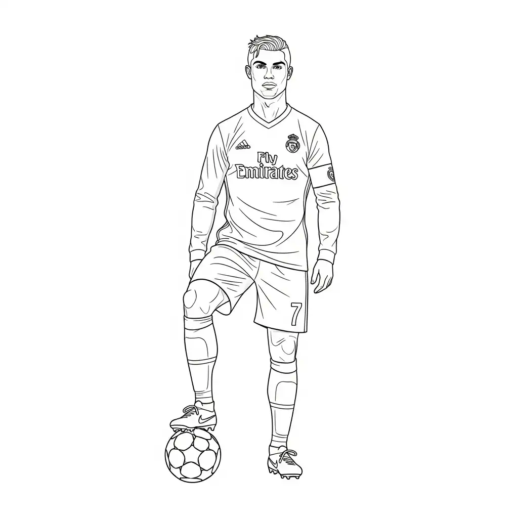 Cristiano Ronaldo páginas para colorear para imprimir gratis