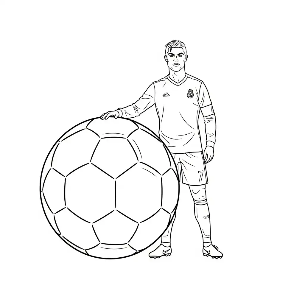páginas para colorear Cristiano Ronaldo imprimibles