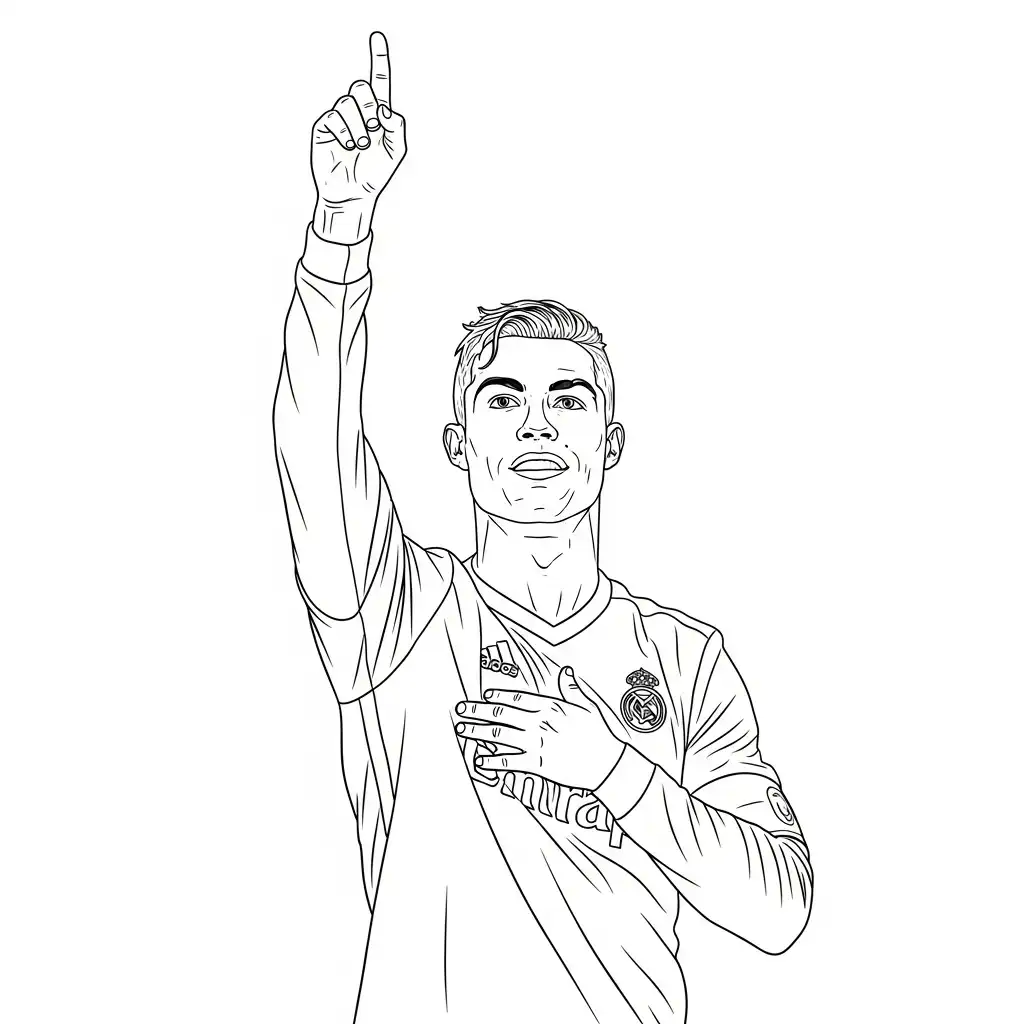 páginas para colorear para imprimir gratis Cristiano Ronaldo
