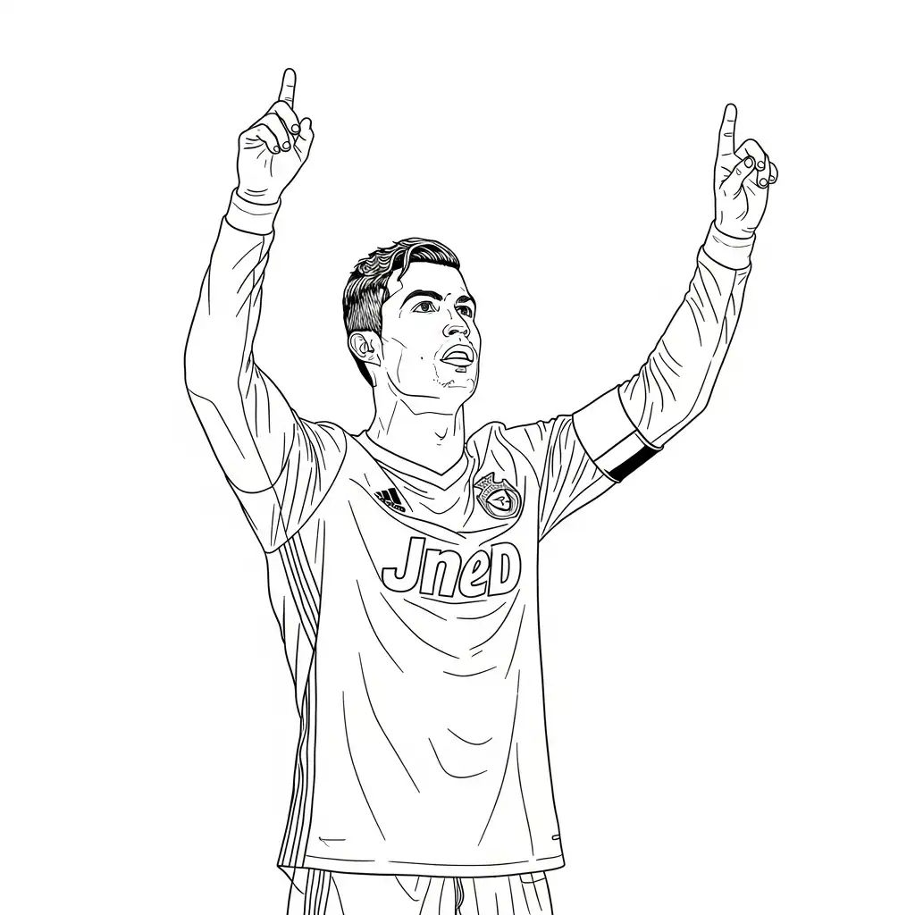 páginas para colorear kawaii lindas Cristiano Ronaldo