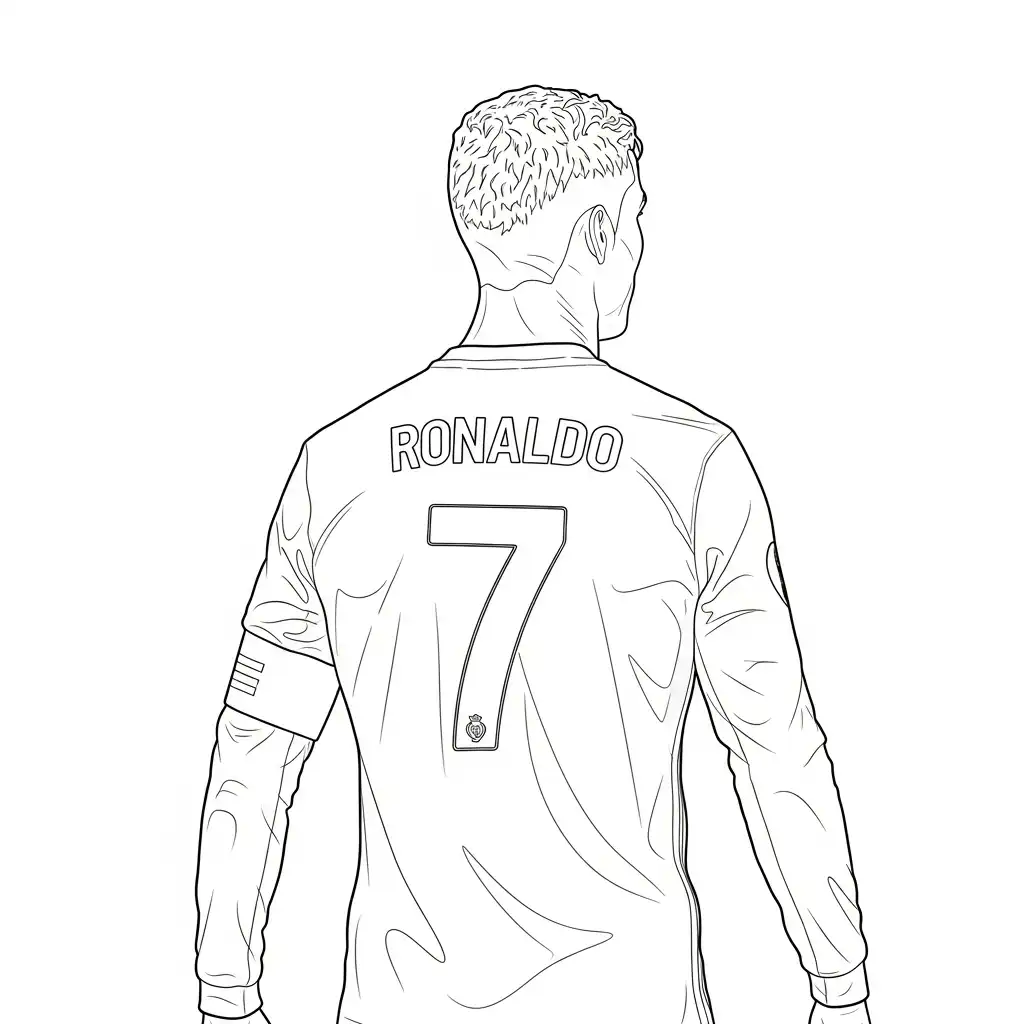 colorear páginas de Cristiano Ronaldo