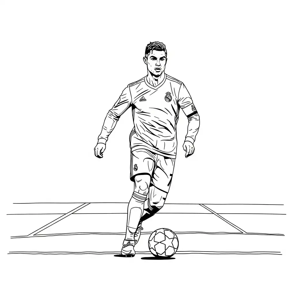 Cristiano Ronaldo adornos para colorear