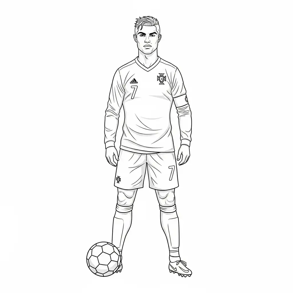 niños Cristiano Ronaldo páginas para colorear
