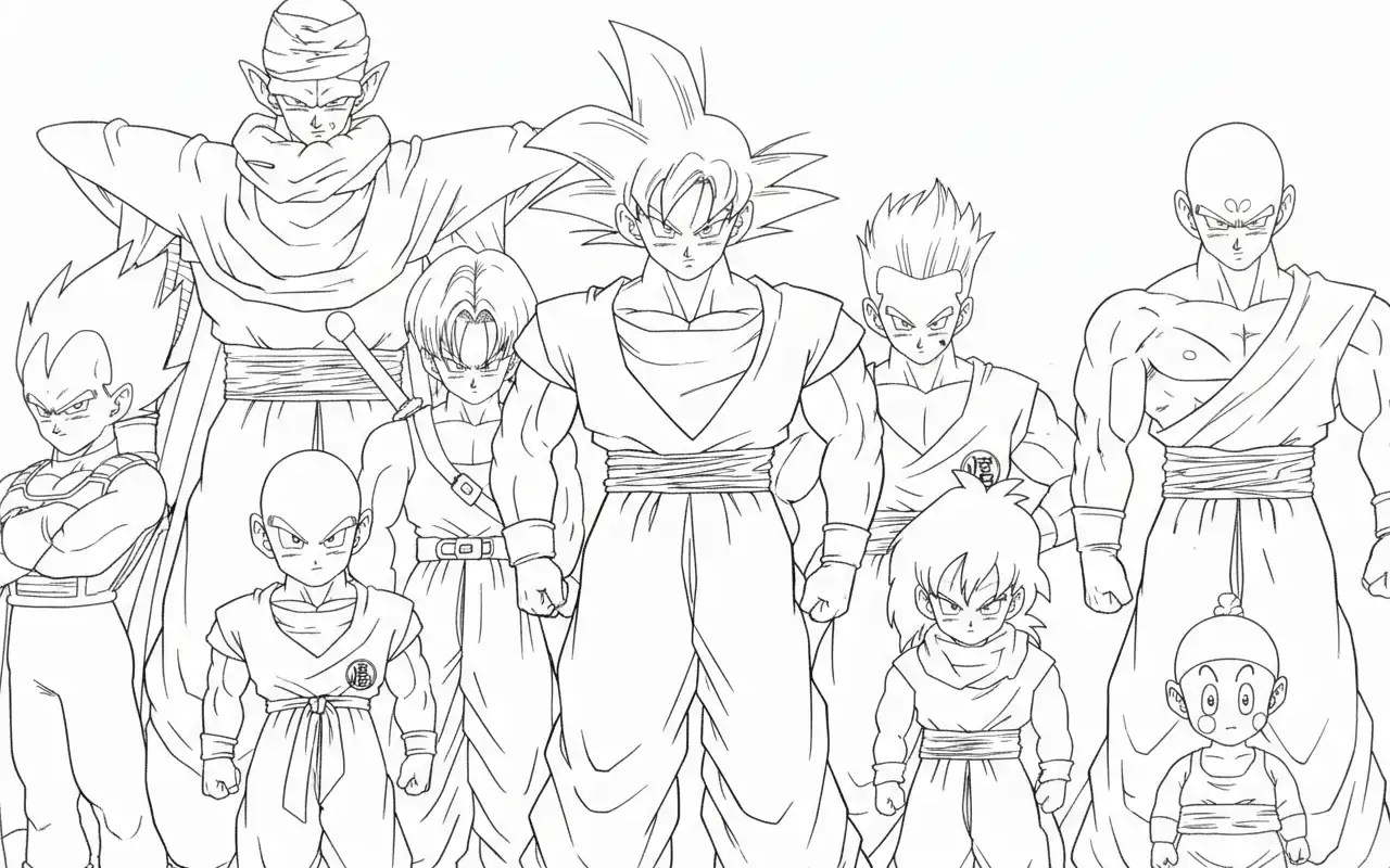 dibujos para colorear Dragon Ball Z